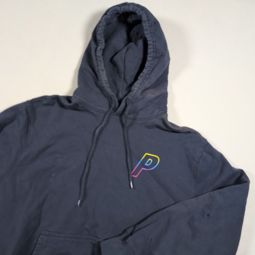 Palace Linear Triple Fade Hoodie Men's Black XL Logo Rainbow Skater Streetwear